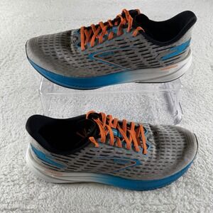 Men's Size 10.5 Brooks‎ Hyperion Gray Blue Orange Running Shoes Sneakers Used